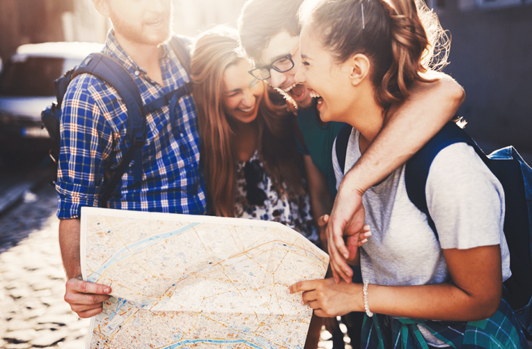 Viajar com os amigos