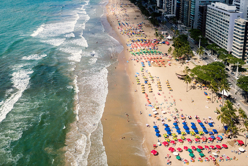 Praia de Boa Viagem, em Recife